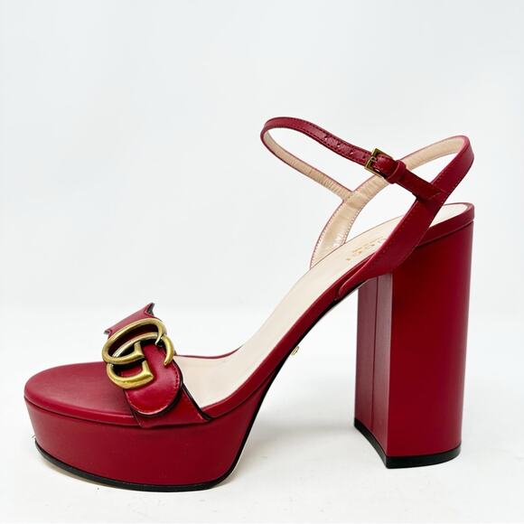 Gucci Marmont GG Platform Sandals Size EU 39.5 - Picture 11 of 16